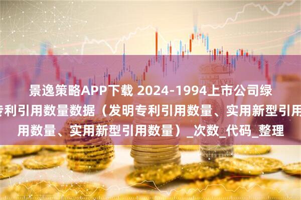 景逸策略APP下载 2024-1994上市公司绿色专利引用、企业绿色专利引用数量数据（发明专利引用数量、实用新型引用数量）_次数_代码_整理